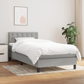 Boxspring posteľ s matracom bledosivý 100x200 cm látka 3140353