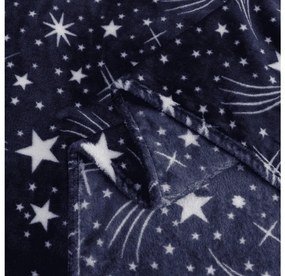 Mikroplyšová deka STARLIGHT, tmavomodrá Rozmer: 200 x 220 cm
