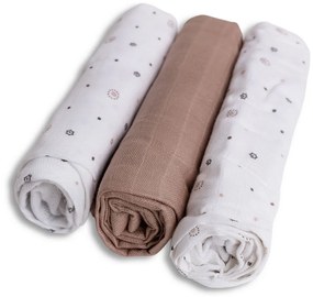 Babymatex Bambusové plienky Hviezdičky, 70 x 70 cm, súprava 3 ks