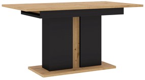 Jedálenský  stôl Nulakka I (dub artisan + matná čierna) (pre 6  až 8 osôb). Akcia -21%. Vlastná spoľahlivá doprava až k Vám domov. 1124855