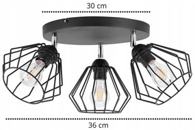 Stropné svietidlo NUVOLA 3, 3x drôtené tienidlo (výber z 2 farieb), (možnosť polohovania), O