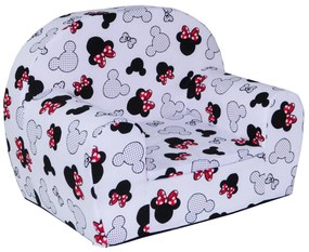 Detské kresielko MYŠKY MINNIE - biele
