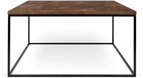 Hnedý konferenčný stolík s čiernymi nohami TemaHome Gleam, 75 cm