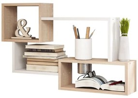 Nástenná polica TRIO 54x87 cm dub sonoma/biela