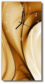 Sklenené hodiny vertikálne Umenie grafické umenie béžovej 30x60 cm