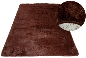 Plyšový koberec TOP - HNEDÝ