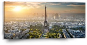 Sablio Obraz Paríž Eiffelova veža Skyline - 110x50 cm