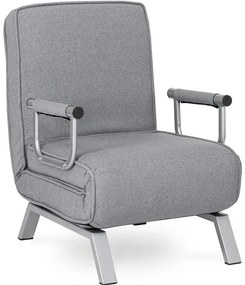 Kreslo pohovka rozkladacia PRATO sivá - vintino.sk