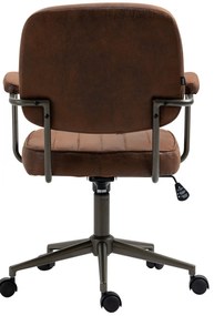 Design-Shop Kancelárska stolička Natrona v industriálnom štýle - koženka - Cognac antik