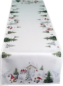 Obrus Škriatkovia v snehu 40 × 140 cm