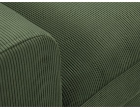 Zelená menčestrová rozkladacia/s úložným priestorom rohová pohovka (pravý roh/s leňoškou) Kyoto – Cosmopolitan Design