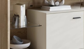 TV stolík Meolo, 191,5 cm, dub cremona/béžový kašmír