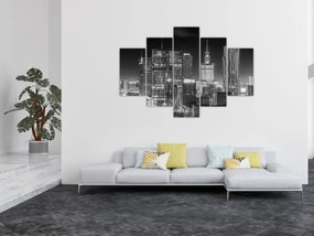 Obraz - Čiernobiely New York (150x105 cm)