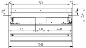 Mereo Aira, kúpeľňová skrinka 101 cm, dub Halifax, MER-CN742S