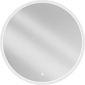 Mexen Erg, okrúhle LED podsvietené kúpeľňové zrkadlo 90 cm, 6000K, vykurovacia podložka proti zahmlievaniu, 9823-090-090-611-00