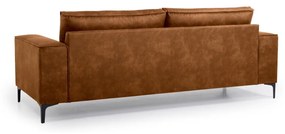 Koňakovohnedá pohovka z imitácie kože 224 cm Copenhagen – Scandic