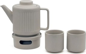 Sivá porcelánová kanvica na čaj so sitkom 1,2 l Skagen – Bredemeijer