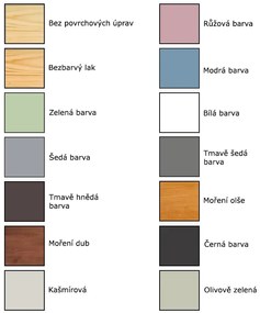 Odnímateľná zábrana z masívu - typ A - 80 cm