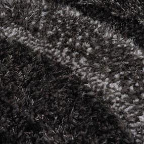 Flair Rugs, Kusový koberec Indulgence Velvet Carved Grey/Black, 80x150, čierna, obývacia izba