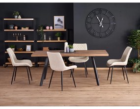 Jedálenský stôl Berlin 160 cm, orech medový / čierna