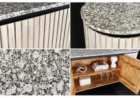 Komoda 47694 Adlon 170cm Drevo Mango - Mramor - Komfort-nábytok