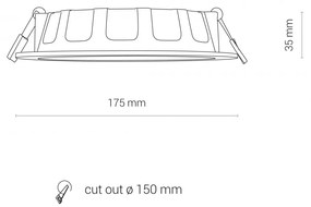 NOWODVORSKI LED podhľadové stropné svetlo do kúpeľne CL KOS, 16W, denná biela, 17,5 cm, okrúhle, biele