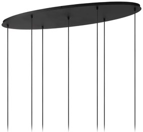 Lucide 45405/07/30 - Luster na lanku ELOISE 7xE27/40W/230V čierna