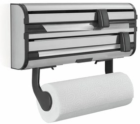 Nástenný kovový držiak na fólie a papierové utierky v striebornej farbe Parat Royal – LEIFHEIT