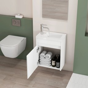 Nástenná skrinka s umývadlom Houseland Mavon 40 cm biela