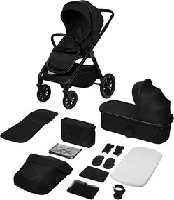 Lionelo - Kombinovaný kočík 2v1 LAYLA čierny onyx