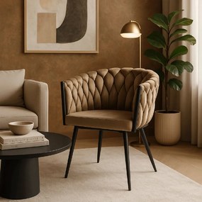 PROXIMA.store - Čalúnená jedálenska stolička ELENA FARBA: čierna