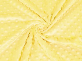 Biante Detská obojstranná deka Minky bodky/Polar MKP-021 Citrónovo žltá 75x100 cm