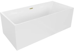 Mexen Nita, voľne stojaca vaňa 170 x 80 cm, biela, zlatý matný prepad, 52091708000-55
