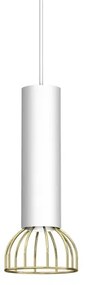 Luster na lanku DANTE 1xGU10/25W/230V biela/zlatá
