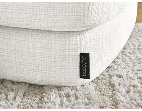 Biela ženilková rohová pohovka (pravý roh/s leňoškou) Leonore – Bobochic Paris