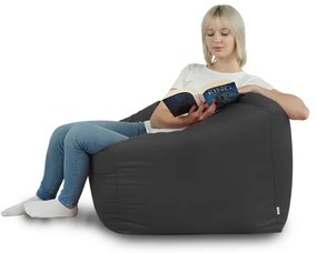 Sedací vak AMALFI plyš sivý