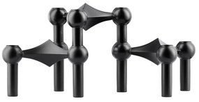 Stoff Nagel Dizajnový svietnik STOFF Nagel Black – sada 3 ks