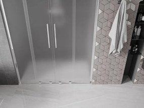 Mexen Velar L Duo, posuvné sprchové dvere do otvoru 150 cm, 8mm sklo námraza, chrómová, 871-150-003-32-01