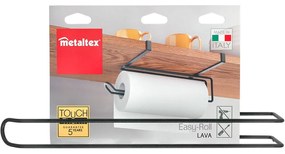 Čierny závesný držiak na kuchynské utierky Metaltex