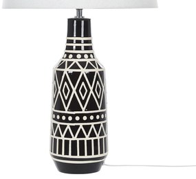 Keramická stolná lampa čierna SHEBELLE Beliani
