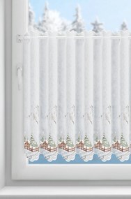 KRÁTKA ZÁCLONA NA PÚTKACH XMAS17 145X70 CM VZOROVANÁ