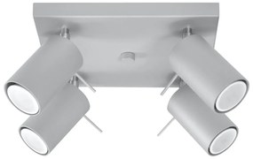 Stropné svietidlo Ring, 4x sivé kovové tienidlo, (možnosť polohovania)