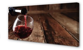 Obraz canvas Dosky poháre na víno 125x50 cm