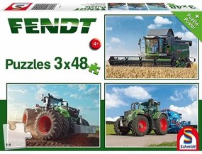 Schmidt Traktory Fendt 3 x 48 dielov puzzle