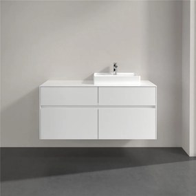 VILLEROY &amp; BOCH Collaro závesná skrinka pod umývadlo na dosku (umývadlo vpravo), 4 zásuvky, 1200 x 500 x 548 mm, White Matt, C07200MS