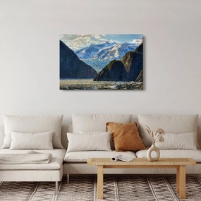 Obraz krajiny s horami (90x60 cm)