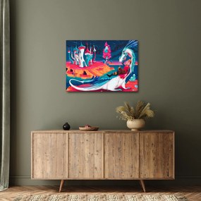 Obraz - Princ a dračia princezná (70x50 cm)