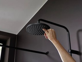 Hansgrohe Vernis Blend, termostatická sprchová súprava, hlavová sprcha + ručná sprcha, čierna matná, HAN-26276670