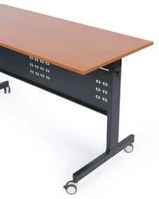 Mobilný stôl PRIMO MOBI, 1800 x 600 mm, biela podnož, čerešňa