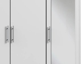 Šatníková skriňa Ben, 225 cm, biela